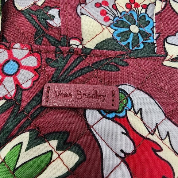 Vera Bradley Bordeaux Blooms Iconic Compact Hanging Organizer Quilted Fabric - Picture 3 of 8